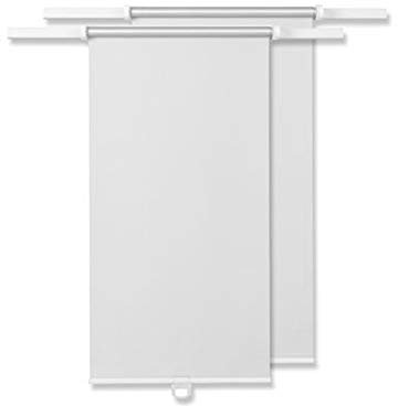 2er Set Verdunklungsrollo 76 x 150 cm Rollo Verdunkelung Rollladen Weiß Jalousie Verdunkelungsrollo Sonnenschutz Fensterrollo