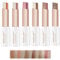 6 Stück Doppelfarben Lidschatten Stick Rotierende Aufgewertet Glitter Farbverlauf Eyeshadow Stick Langanhaltende Wasserdicht Schimmer Creme Lidschatten Stick Set
