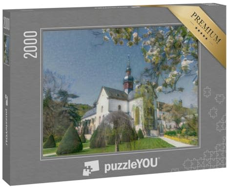 puzzleYOU: Puzzle 2000 Teile „im Kunst-Stil von Claude Monet - Klosterarchitektur in Europa - Puzzle-Kollektion Künstler & Gemälde“
