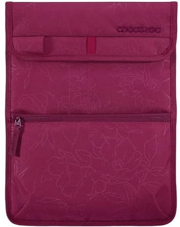 coocazoo Tablet-/Laptoptasche, Berry, für Laptop/Notebook/Tablet bis 14 Zoll, Größe L, kompakt, Rundumschutz, Reißverschluss & Tragegriff, Stiftehalterung, Organizerfächer, wasserabweisend
