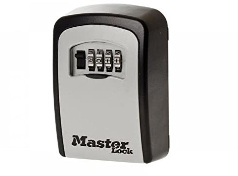 Master Lock Layout MLK5401THR 5401E Medium Select Access Key Lock Box + Tether-Grey, Black-Silver