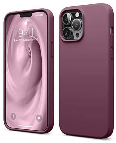elago Liquid Silicone Case Compatible with iPhone 13 Pro Max Case (6.7), Premium Silicone, Full Body Protection - 3 Layer Shockproof Phone Cover, Anti-Scratch Soft Microfiber Lining (Burgundy)
