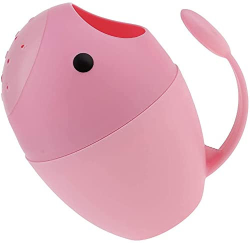 YKKJ Tazza per Lavare i Capelli Tazza Doccetta Waterfall Bad Rinser Bath Shower Cup Shampoo Rinser Brocca per Bambini e Anziani,Rosa