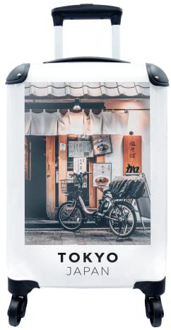 MuchoWow© Koffer Handgepäck Trolley Rollkoffer Kleine Reisekoffer mit 4 Rollen - Tokio - Japan - Restaurant - Cabin Size < 55x40x23 & 55x40x20 cm - Fotokoffer - Kabinenkoffer - Boardgepäck