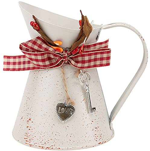 GANAZONO Iron Bucket Flower Pot 5 Inch Rustic Plant Planter for Home Garden Decor Indoor Outdoor Floral Display