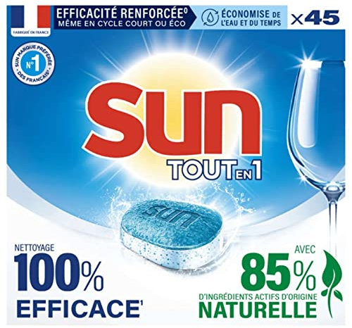 Sun Tablettes Lave-Vaisselle Tout en 1 Regular Ecolabel x45