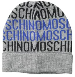 Moschino Herren Mütze M5640 Lettering Grey, grau, One size