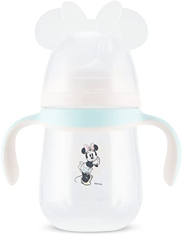 Disney Sippy Cups for Toddlers, Learner Sippy Cups for Kids with Pacifier, BPA-Free Trainer Cup with Handles, Leak-Proof Minnie Mouse and Mickey Mouse Sippy Cups, Perfect Unisex Gift for Children