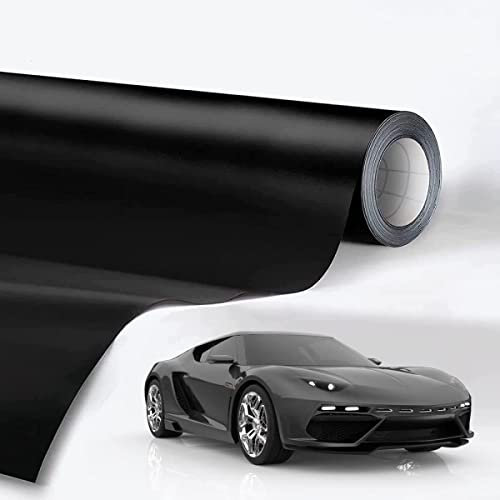 Lypumso Carbon Fibre Vinyl Wrap, Self Adhesive Film, Waterproof Wrap Roll Without Bubble, Adapted to The Appearance and The Interior of Motorcycles, Computers, Cars (Matt Black, 30cm x 150cm)