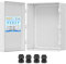 Outdoor Electrical Box Waterproof, ABS Plastic Junction Box IP67 Hinged Cover Project Box with Mounting Plate Wall Brackets and 4 Cable Glands, Grey Electrical Enclosure 19.7x15.7x7.9