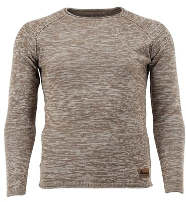 TOM COLLINS Herren Strickpullover Feinstrick mit Rundhalsausschnitt Nusupi, Größe:XL, Farbe:ecrue