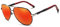 KINGSEVEN Männer Vintage Aluminium polarisierte Sonnenbrille klassische Marke Sonnenbrille Beschichtung Linse treibende Brille für Männer/Frauen (Silber Rot)