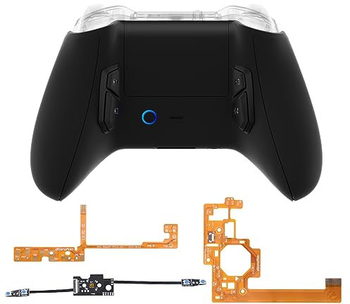 eXtremeRate Victor S Remap Kit für Xbox One S/X Controller, 6 Remap Profiles & Ergonomic Rückgehäuse & Side Rails Shell & 4 Back Buttons Zubehör für Xbox One S/X Controller-Schwarz