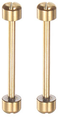sourcing map 2Stk Uhren Schrauben Rohr Stab 22mm Innen Durchmesser Edelstahl Uhr Riemen Pins Gold Ton