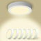 Yexati Pack 6x Panel LED Circular 15W 1800LM, Plafon Superficie LED Redondo (4500K) Color Blanco Neutro, IP44 Angulo 120 Driver Incluido. para Dormitorio Cocina Salon Baño Comedor Pasillo 170 * 28Hmm