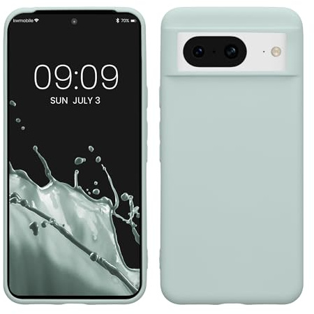 kwmobile Handyhülle für Google Pixel 8 Hülle - TPU Case - Kabelloses Laden - Schutzhülle Cover in Cool Mint
