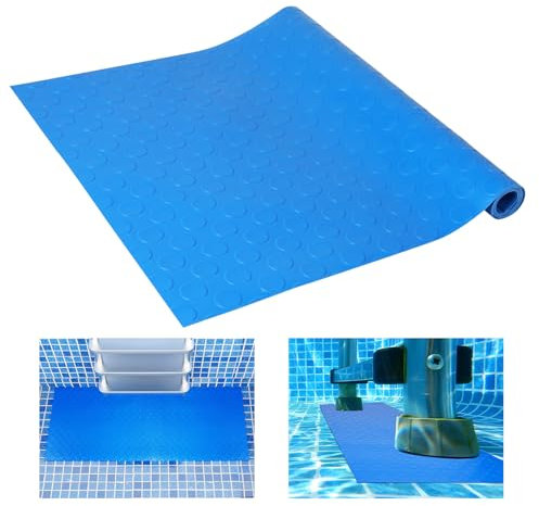 LALAGO Tapis Échelle Piscine, 90x40cm, Tapis de Marche de Piscine, Tapis de Protection pour Échelle de Piscine, Tapis d’étape de Piscine, Tapis d’échelle antidérapant de Protection de Texture(Rond)