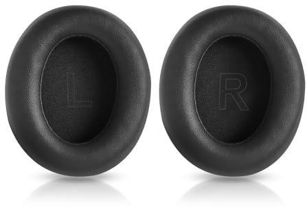 Jiusely Replacement Earpads for Anker Soundcore Life Q30 / Q35 BT, Ear Pads with Protein Leather and Memory Foam, Headset Ear Cushion Repair Parts(Black)
