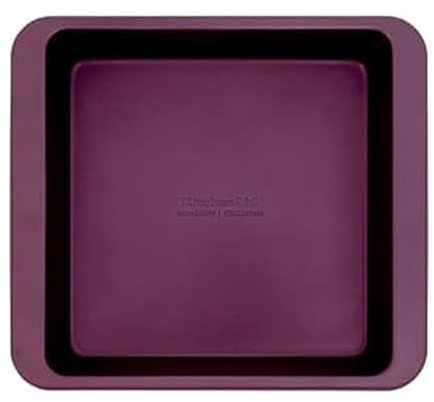 KitchenAid Tortiera quadrata in acciaio alluminato antiaderente da 22,9 cm, lavabile in lavastoviglie, barbabietola