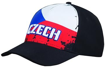 SABBOT Fan Unisex Kappe, Nationale Farben, Verstellbare Basecap, Schirmmütze, Trucker Kappe, Modisches Accessoire, Leichtgewicht, Schnelltrocknend, Bequem (Tschechien)