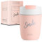 ETIPIK Vaso térmico con tapa, Taza de Café de Acero Inoxidable, Taza de Café Termica Aislamiento de Doble Pared, Rosa, ideal para regalar (360 ml)