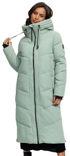 MARIKOO Damen Winterjacke Wintermantel Parka lange Winter Stepp Jacke B979