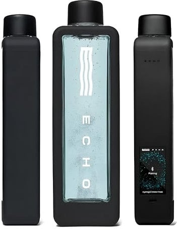 Echo Flask Hydrogen Water Bottle - Active Hydration Solution with Water Intake Tracking & LCD Touch Screen - Compact & Convenient - Transparent Hydrogen Flask - 12 oz