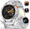 FOXBOX Smart Watch for Men,1.43’’AMOLED 500mAh Military Smartwatch,IP68 Waterproof Fitness Tracker 110+ Sport Modes Bluetooth Call Watches Flashlight Blood Pressure Heart Rate Sleep Monitor Silver
