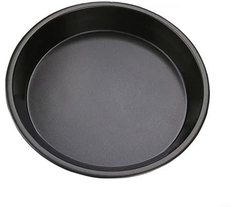 FUANA Vassoio antiaderente per forno a microonde, teglia per pizza antiaderente, stampo rotondo per torte, pane, per forno, pizza (E)