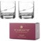 DIAMANTE Whisky Glasses Crystal Short Drink Tumblers Pair with ‘Silhouette’ Collection Hand Cut Design - Set of 2