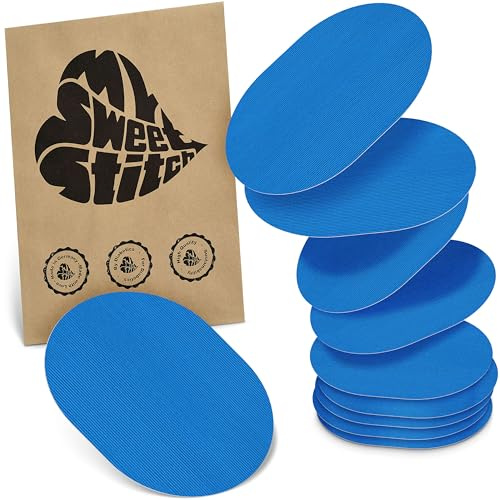 MySweetStitch 10 Fixierpflaster für CGM-Sensoren oval Blue | Hilft gegen vorzeitiges Ablösen, wasserfest und schnell trocknend, hautfreundlich, bis zu 15 Tage Halt