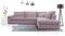 X-Group4th Ecksofa Cobra,Stoff-Lincoln,Modernes Ecksofa Mit Kissen Wellenfederung Rückseite Bezogen Für Wohnzimmer Freistehend Arrangement Rechts-Layout 89x314x224cm,HELLPURPEL