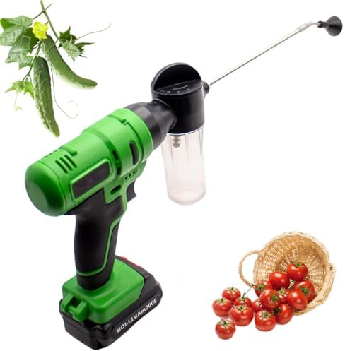 OFNHJK Electric Vegetable Pollinator, Vegetable Pollinator Sprayer with 360° Rotating Nozzle, Fruit Vegetable Pollination Tool for Peach, Pear, Tomatoes, Peppers, Strawberries, Pollen Spray