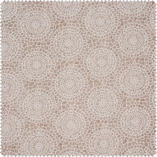 VBS Motiv-Stoff Leinenoptik Mandala Kreise Spitze 140cm breit Meterware einseitig bedruckt