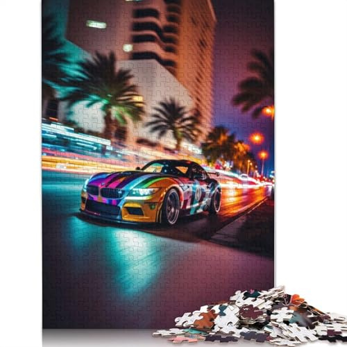 500 Teile Renn-BMW-Puzzle, Schwierigkeitsgrad für Erwachsene, entspannende Spiele, Spielzeug, 500 Teile (52 x 38 cm)