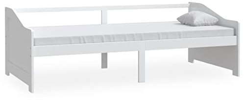 KKgypkn Multifunktionales Tagesbett 3-Sitzer aus Massivholz Kiefer 90x200 cm, Robustes Sofabett als Gästebett, Stabiles Lattenrost für Komfort, Nur Gestell Lieferumfang