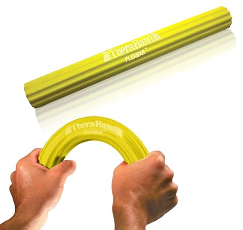Theraband FlexBar Barre de résistance pour épicondylite médiale, prévient Les tendinites et améliore la Force de préhension, soulage la Douleur du coude du Tennis, du coude du Golfeur et de la