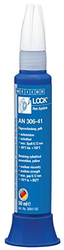 Weicon 30641150 306-42 WEICONLOCK AN 306-41 50 ml Fügeverbindung Lager Wellen Buchsen, mittelviskos, Gelb