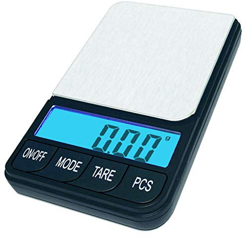 Digitale Taschenwaage mit besonders großen Tasten & Display von 0,01g bis 300g von Dipse