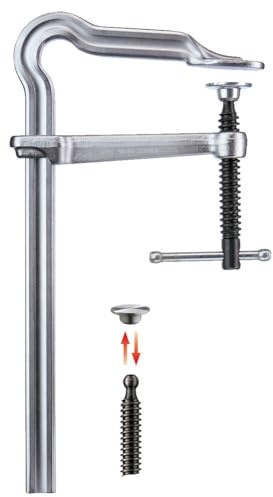 BESSEY Omega-Schraubzwinge GM60ZK | 600 mm Spannweite | 120 mm Ausladung | OMEGA-Bogen reduziert Spannkraftverlust bei Vibrationen und sorgt für konstante Fixierung und präzise Ergebnisse