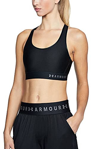 Under Armour Damen Mid Keyhole, schnelltrocknendes Bustier, komfortable Funktionsunterwäsche mit Passform Kompression
