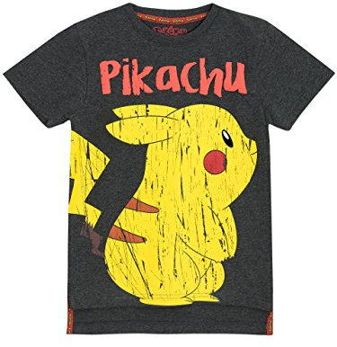 Pokemon T Shirt | Pikachu Boys Tshirt | Gaming Boys' T-Shirts Age 9 to 10 Years Multicoloured