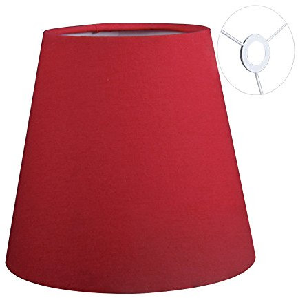 Eastlion 5.5 E14/E27 Tela Pantalla de Lámpara de Araña Pantalla de Lámpara de Mesa Pequeña,Rojo
