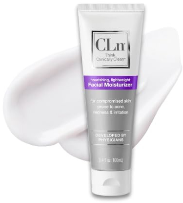 CLn Facial Moisturiser - Soothes & Calms Skin, Helps Reduce Appearance of Redness, Locks in Moisture without Clogging Pores, Niacinamide & Ceramide Complex, Dermatologist & Clinically Tested, 100ml