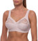 frugue Reggiseno Senza Ferretto Taglie Forti Pizzo Contenitivo Donna Beige IT 4D