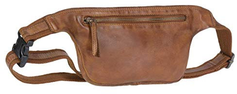 Bear Design Bauchtasche Gürteltasche Herren Damen Leder lässig modern Cognac auch Crossover zu tragen