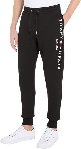 Tommy Hilfiger Herren Jogginghose Sweatpants, Schwarz (Black), L