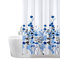 ANSIO Tenda da doccia, Poliestere, Motivo floreale - Blu, 180 x 180 cm