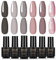 ROSALIND Gel Nagellack Set 6 Nude farben Schellack Gel Gellack Set, Gel Nail Polish für Nagel Pastell Lack Akt Maniküre Design