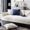 Suuki Sofa Überwurf,Sofa beschützer,Couch abdeckungen,Superweiche Samt-Sofabezug,gestreifte Plüsch-Sofabezug,Moderne Sofa-Schutzhülle für Ledercouch,Eck-Sofabezüge-Weiß_70 * 210 cm